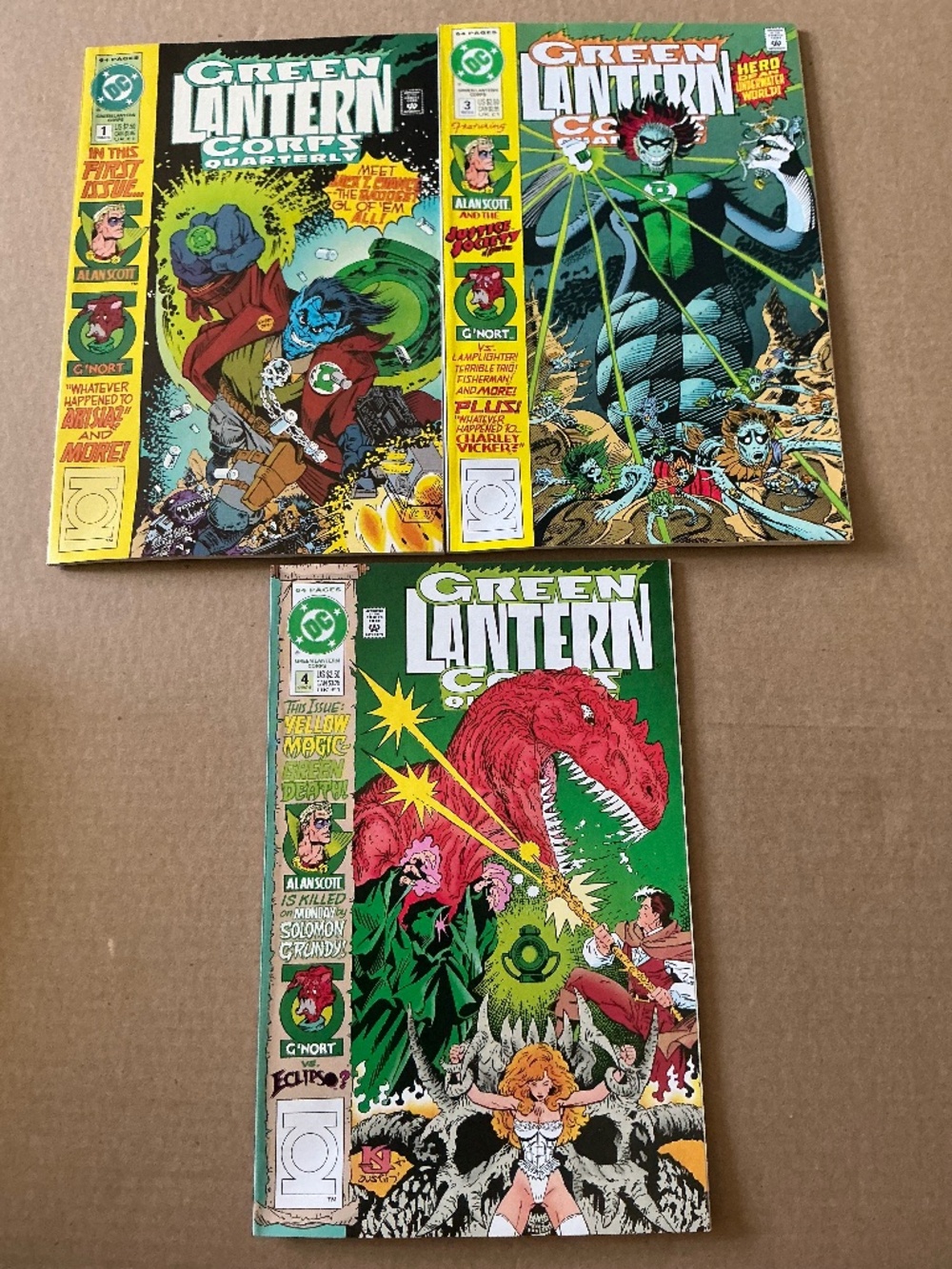 DC Comics Green Lantern Corps Quarterly Lot of 3 #1 #3 #4 DC Comics 1992